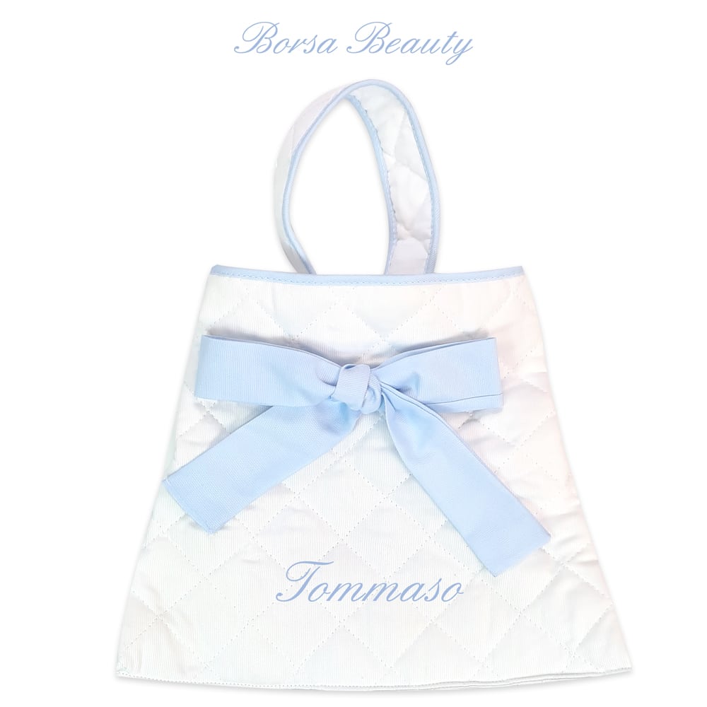 Borsa Beauty Case Personalizzata Neonato Bco-Azzurro - Coccole Store -  Articoli Personalizzati per Neonati