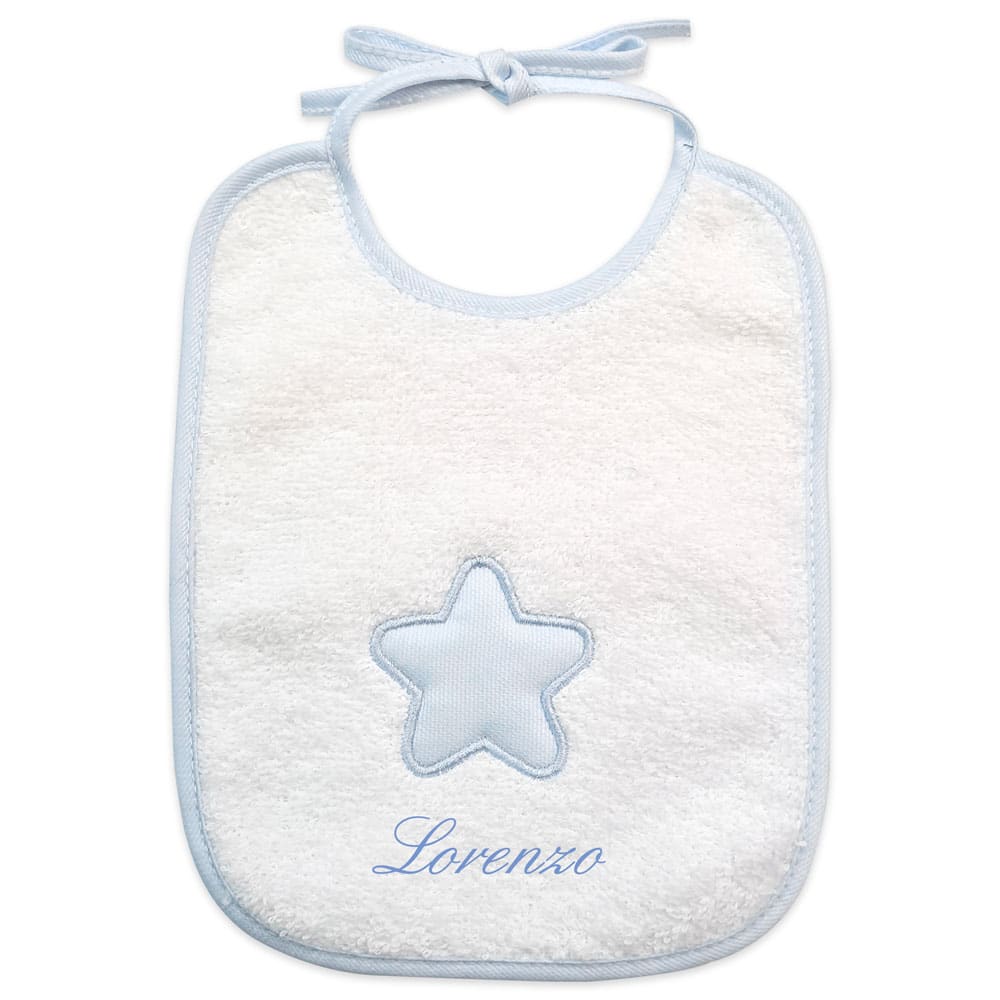 Bavaglino neonato personalizzato Stellina in spugna - Coccole Store -  Articoli Personalizzati per Neonati
